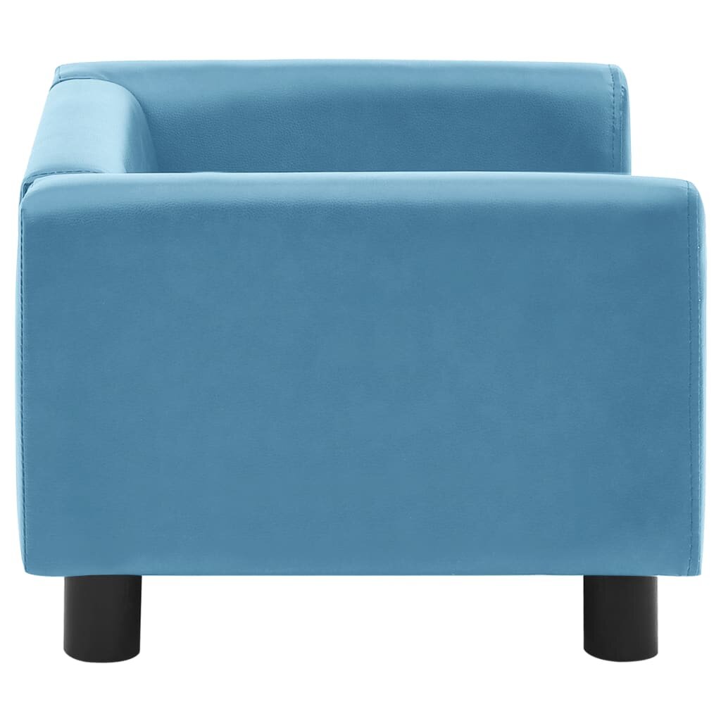 hondensofa 60x43x30 cm pluche en kunstleer turquoise