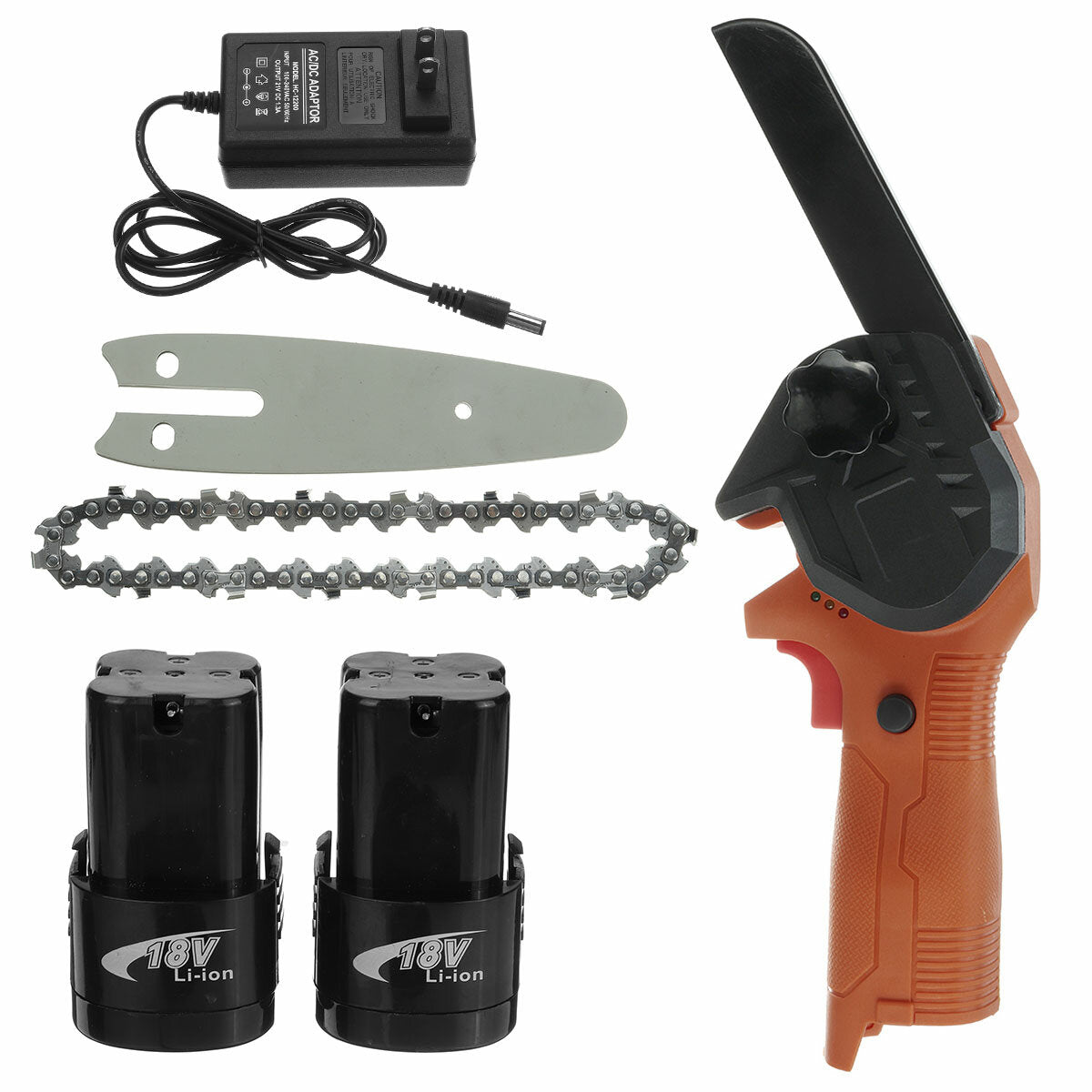 4 inch mini oplaadbare kettingzaag 18v eenhandige elektrische kettingzaag houtsnoeischaar met batterij