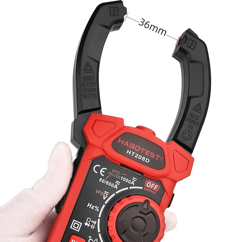 habotest ht208a / ht208d 1000 v 1000a digitale multimeter profesional amperometrische stroomtang ac dc true rms capaciteit elektricien reparatie tools