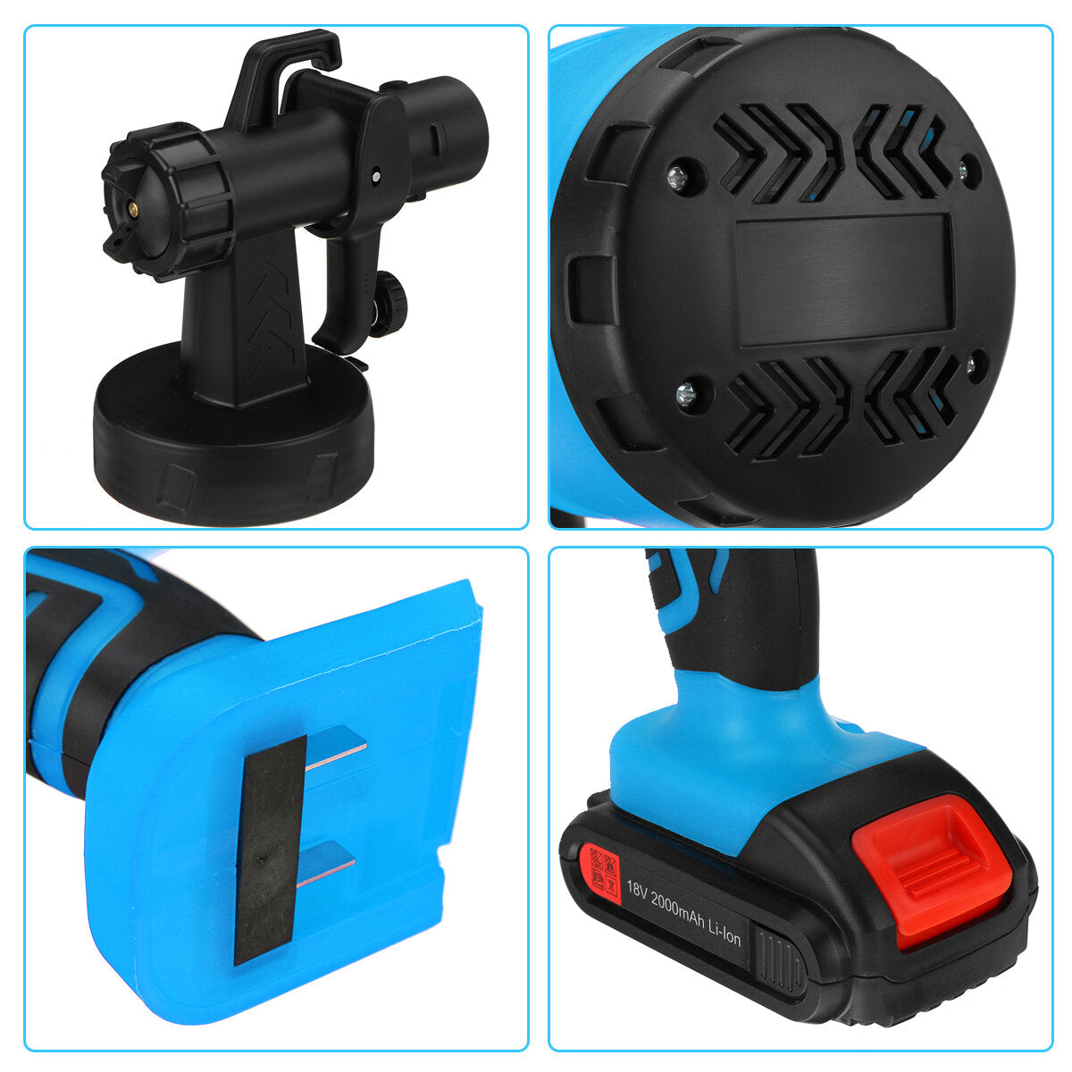 2000 mah draagbare elektrische verfspuit draadloze handheld spuitpistolen thuis indoor omheining schilderen tool voor desinfectie verneveling schilderen