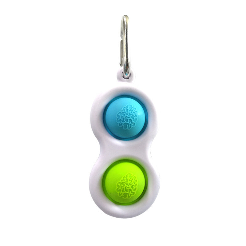 mini simple dimple sensorisch mini sensorisch fidget ontspanning stress relief anti-angst autisme hand edc gadget voor kinderen tiener volwassen push pop bubble sleutelhanger