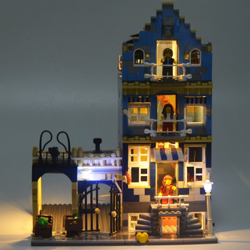 dhz led light lighting kit alleen voor lego 10190 visserijwinkel bouwstenen model