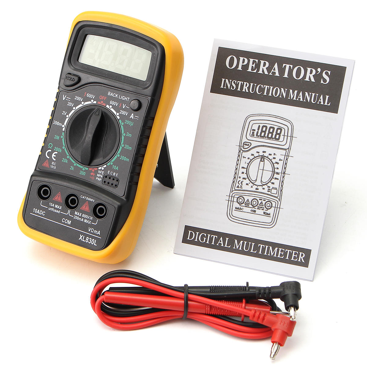 digitale multimeter ac dc stroomspanningsweerstandsmeter voltmeter ampèremeter met blauwe achtergrondverlichting lcd