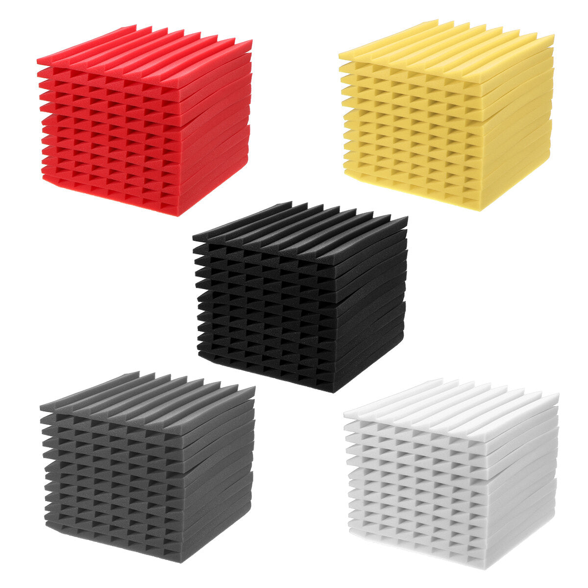 12 stuks 30x30x2.5 cm geluidsisolatie schuim akoestische wandpanelen studio geluiddicht schuim