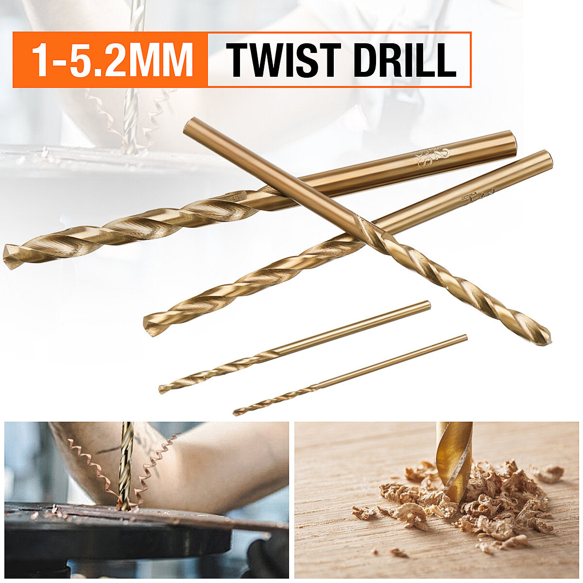 1-5.2mm 4341 cobalt boorset twsist schacht levenslange garantie boor recht gereedschap