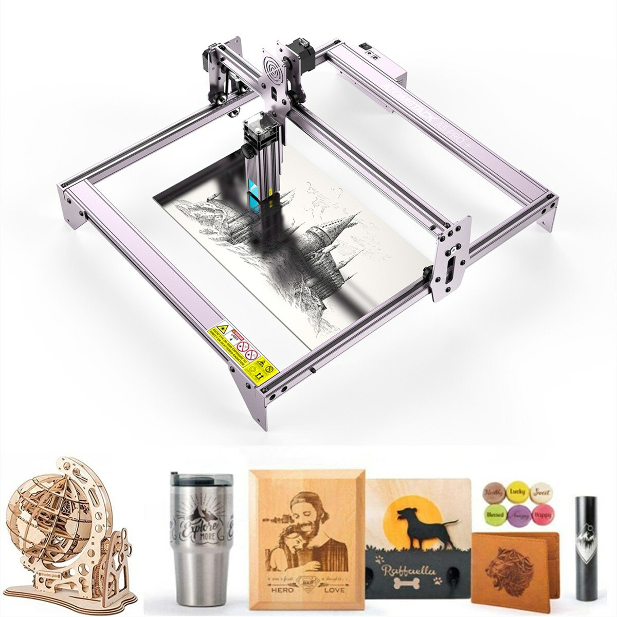 new atomstack a5 pro+ upgraded laser engraving machine wood cutting design desktop dhz laser engraver new eye protection design ultra-fine laser focal area