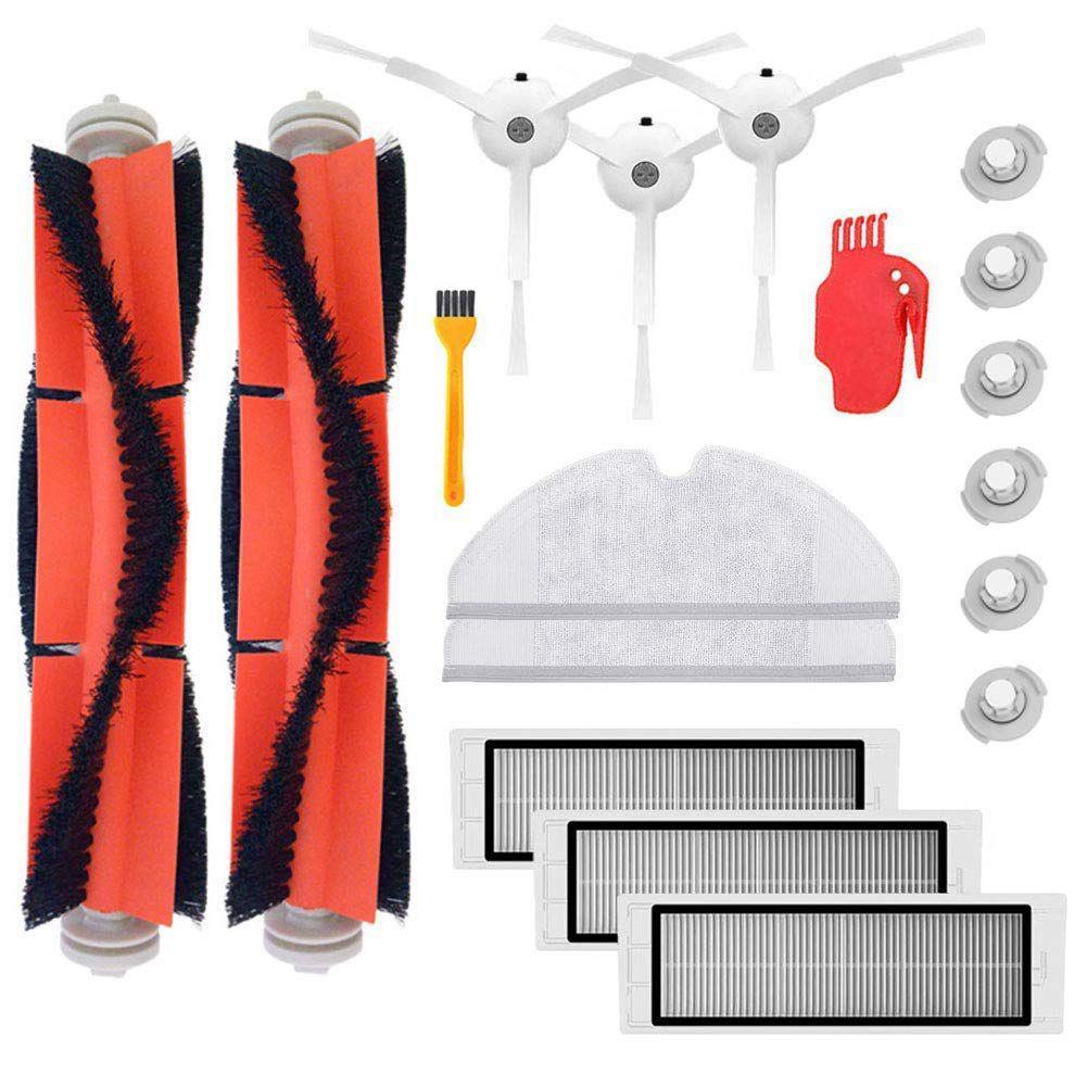18 stuks hoofdborstel hepa filter zijborstels vervanging voor xiaomi 1s mi robot roborock s50 s51 s52 s55 s5 max s6 stofzuiger accessoire kit niet-origineel