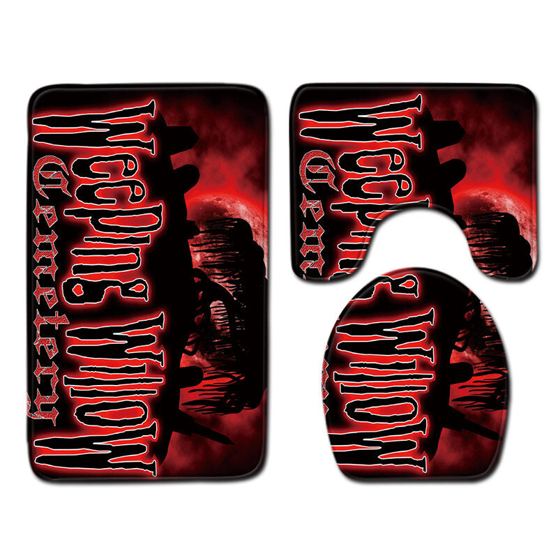 halloween douchegordijn wc soft fluwelen antislip keukenmat type 8
