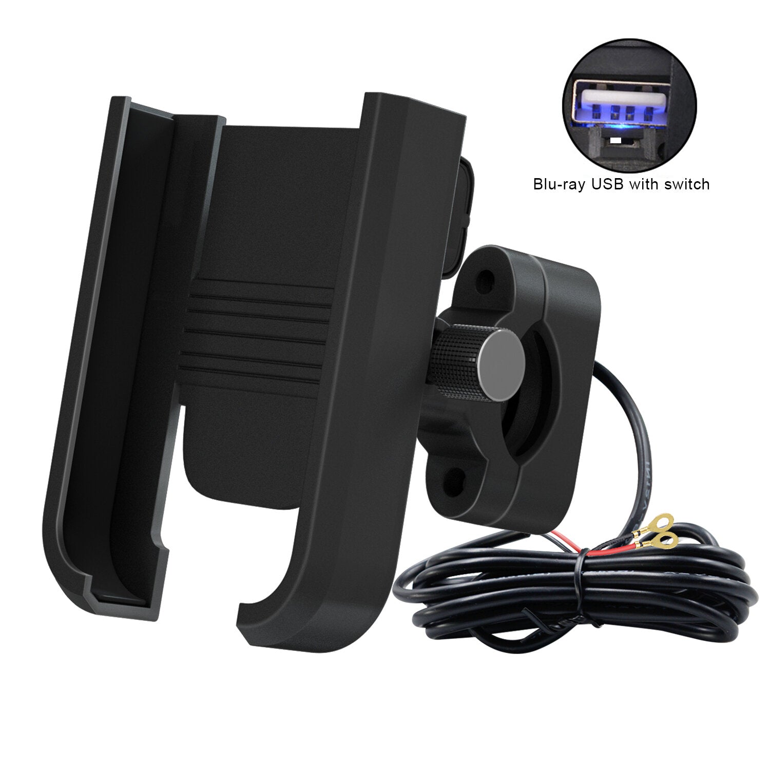 12 v 4-6.5 inch usb oplaadbare waterdichte stuur spiegel telefoon gps houder voor elektrische auto motorfiets fiets scooter