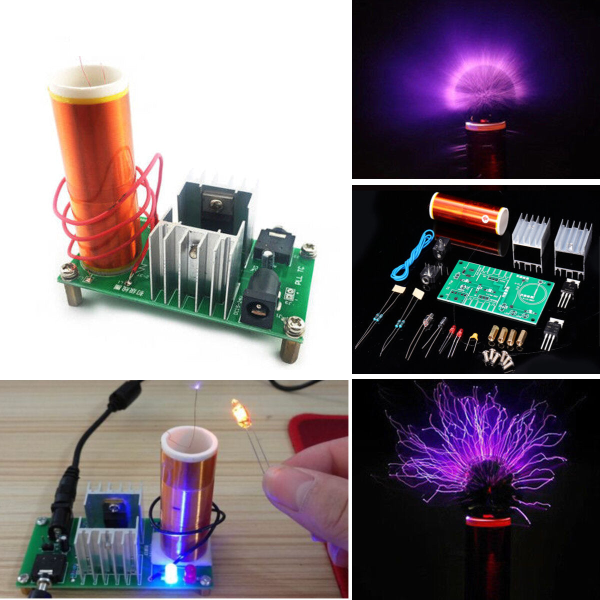 geekcreit dhz mini tesla coil module ongemonteerde 15w dc 15-24v 2a plasma speaker elektronische kit