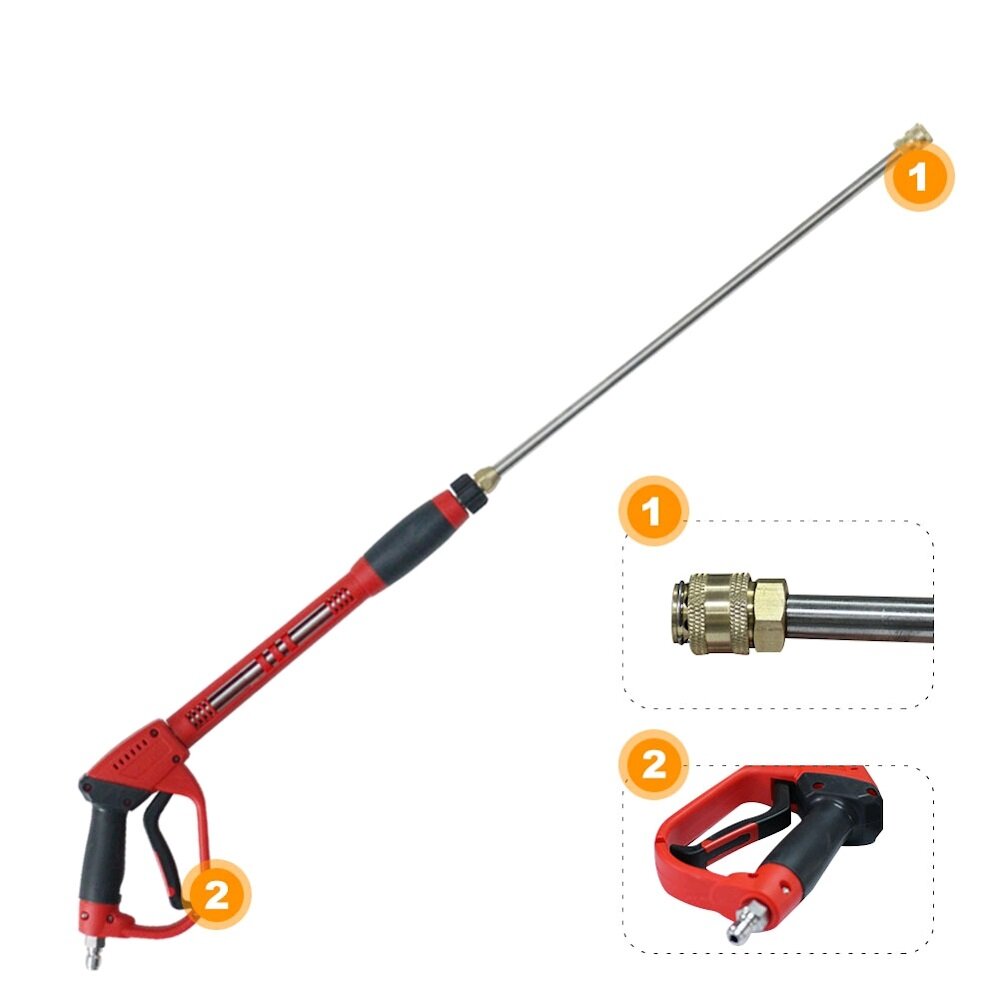 5000 psi tool daily deluxe hogedrukreiniger met vervangende wandverlenging en 5 mondstuktips