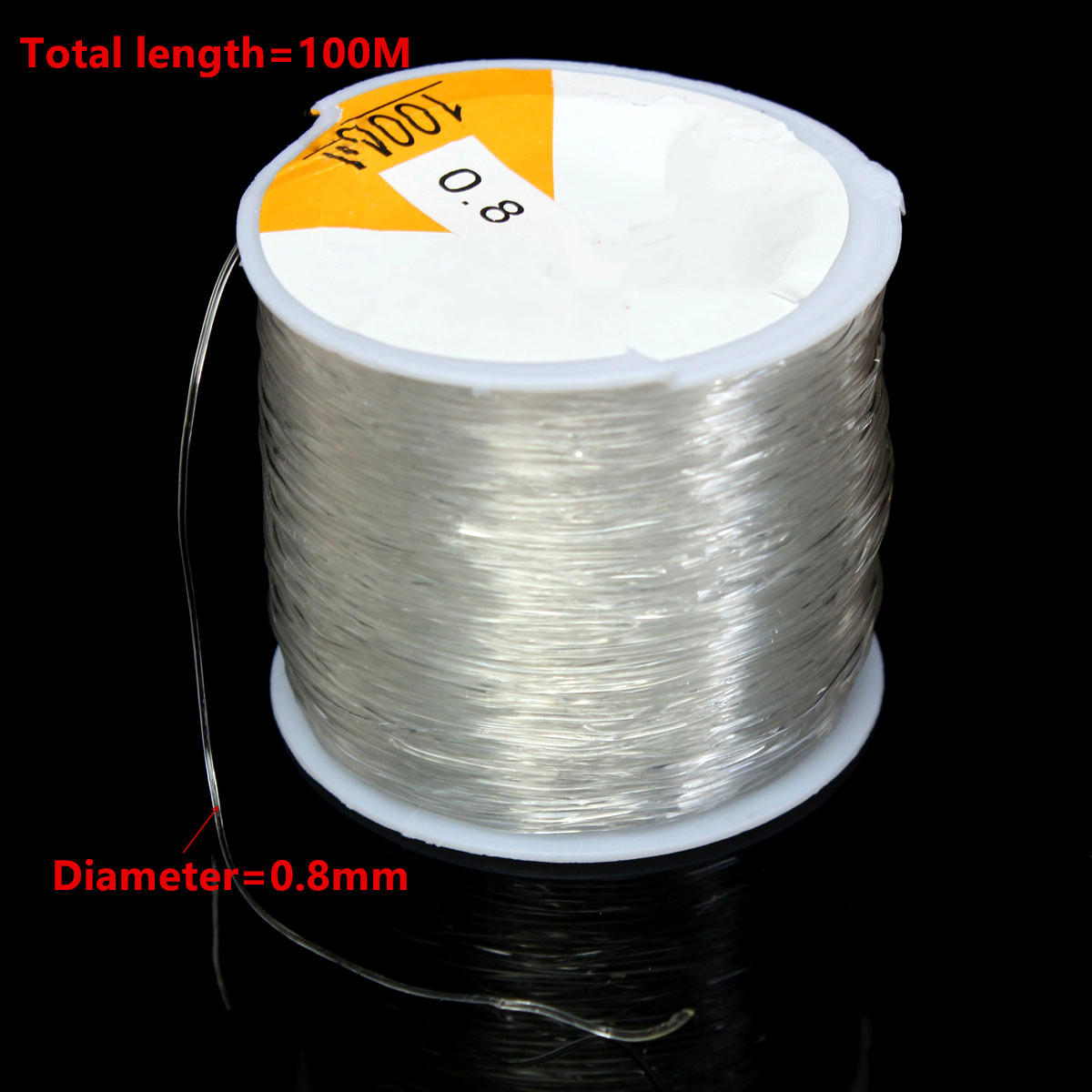 100m crystal line string thread stretch elastisch kralen koord draad voor ketting 0.8mm