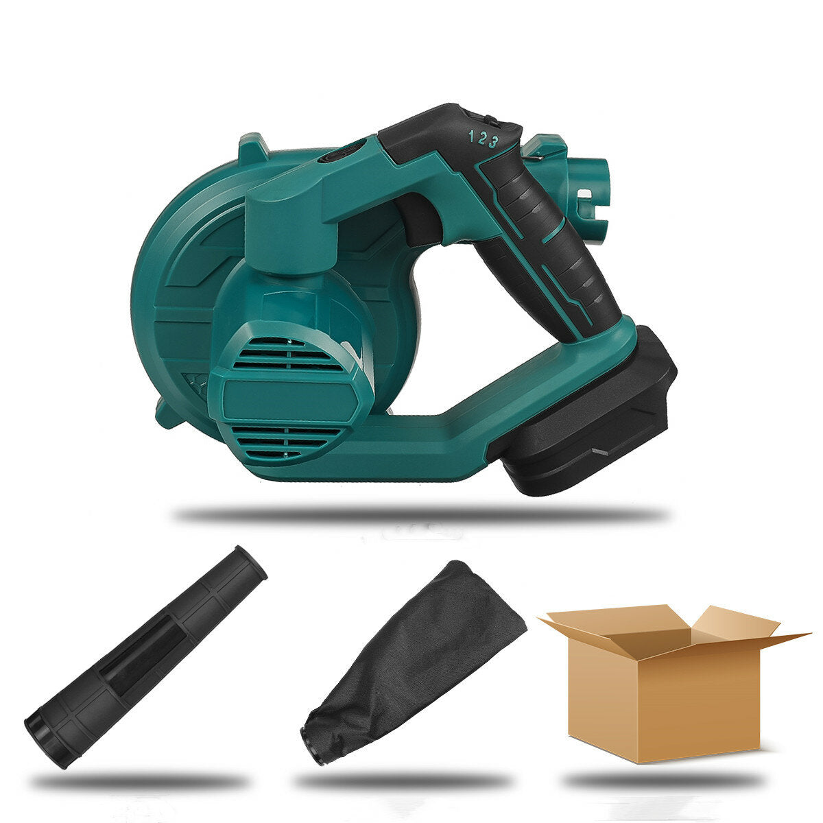 21v 2 in 1 draadloze 180° rotatie elektrische luchtblazer & zuig handheld blad computer stofafscheider cleaner stroom tool voor makita 18v batterij