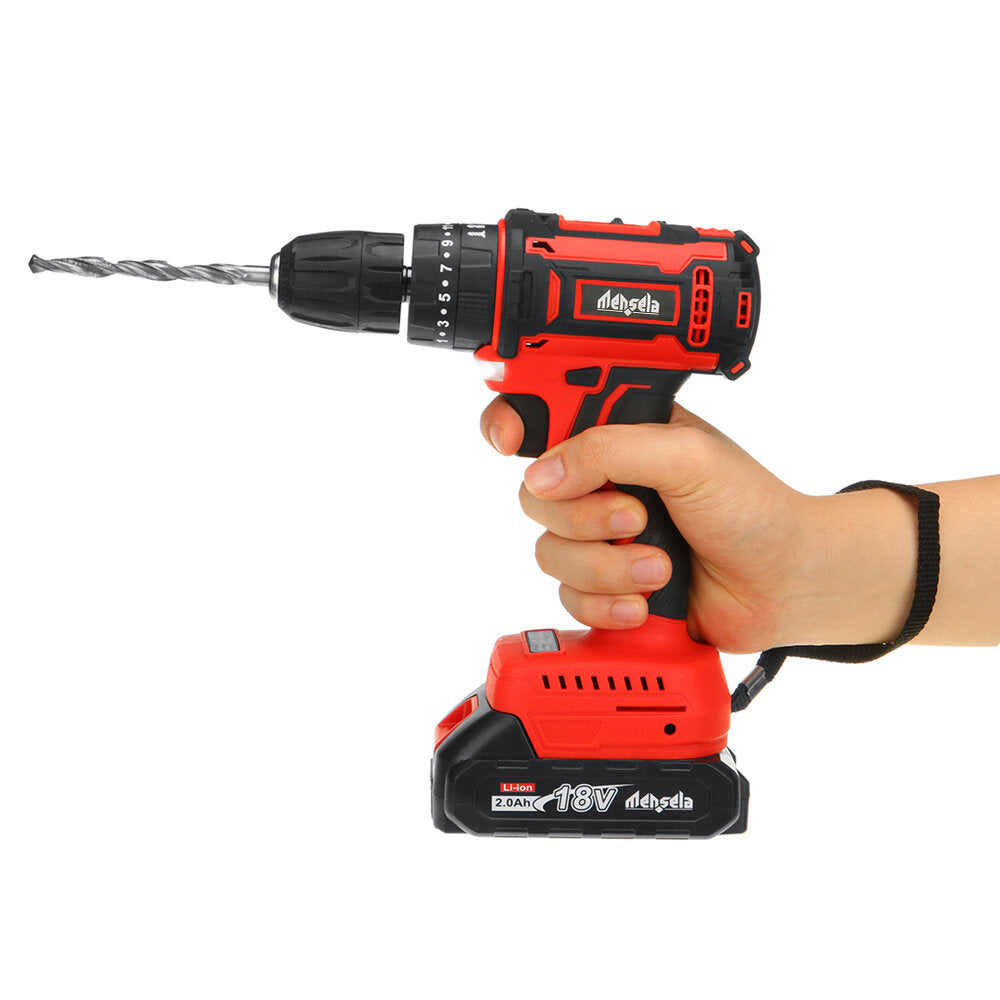 mensela ed-lx2 18v draadloze borstelloze klopboormachine elektrisch hammer boorschroevendraaier 25+3 versnellingskoppel 2 variabele snelheid w / 2.0ah batterij voor makita voor het boren van hout metaal