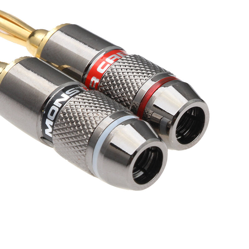 50-90va vergulde mannelijke connector 8/12 stuks audio luidsprekerkabel draad banana plug jack