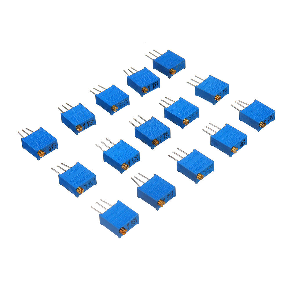 65 stuks 100r-1m 3296 potentiometerpakket 3296w potentiometer verstelbare weerstand