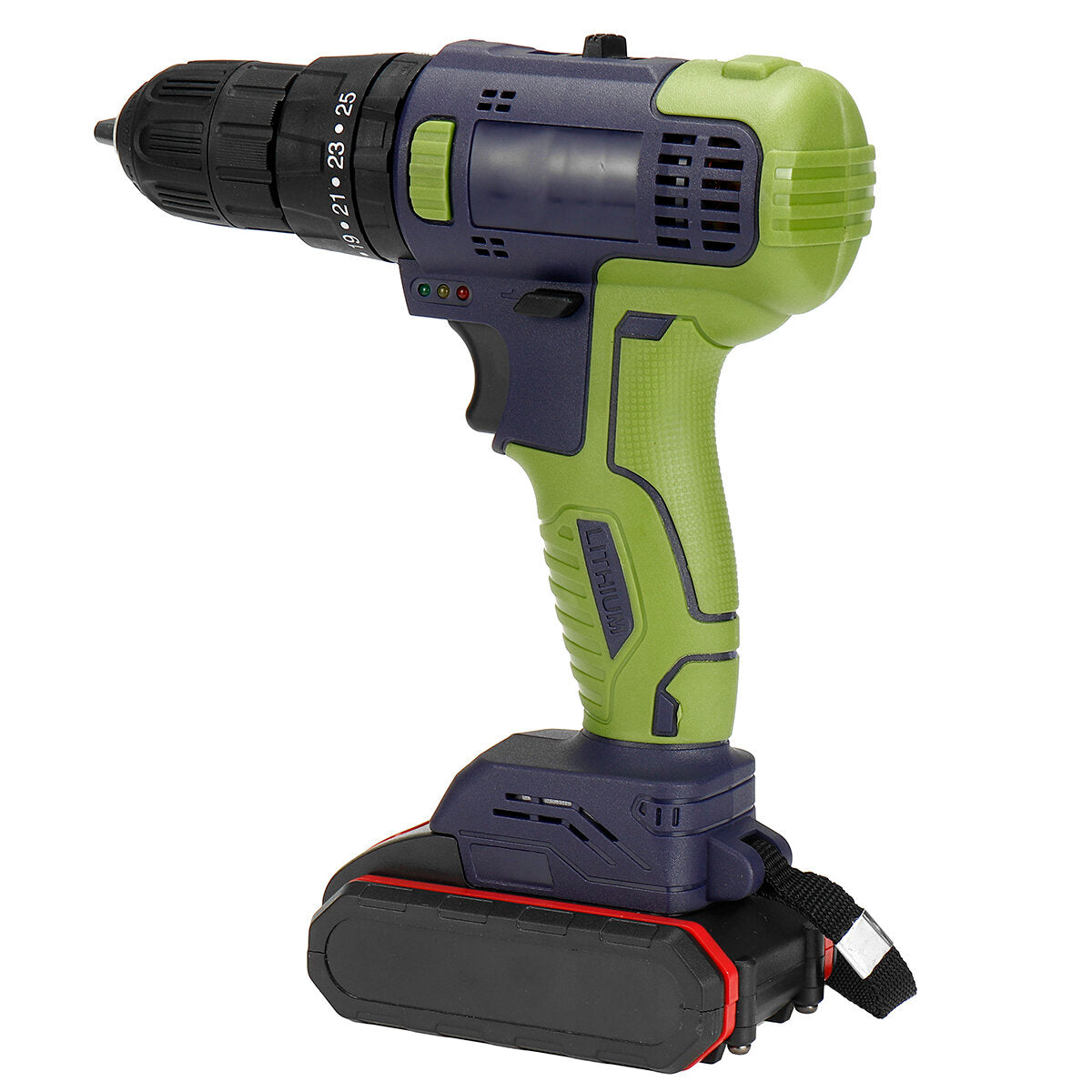 32v borstelloze klopboormachine lithium elektrische koppelboormachine met 1/2 batterij led-lampje