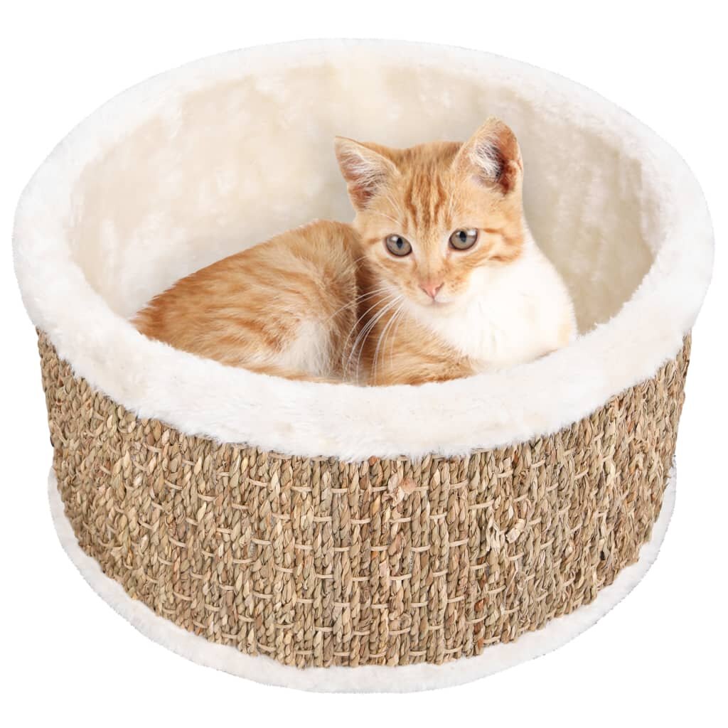 kattenmand rond 36 cm zeegras