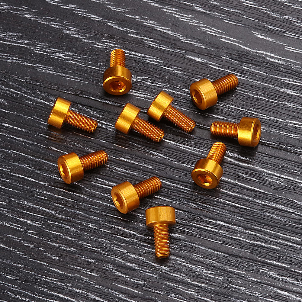 m3ah10 10 stuks m3 × 6mm binnenzeskantschroef m3 dopkopbout 7075 aluminiumlegering multikleur