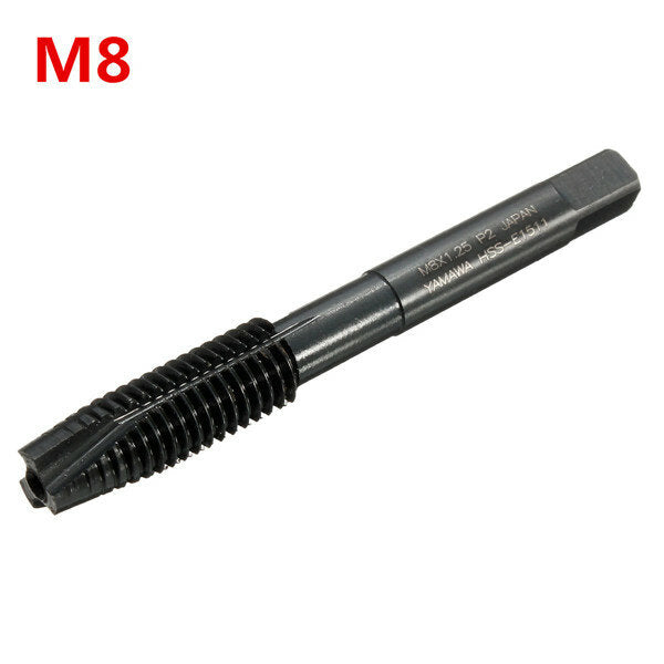 m3/m4/m5/m6/m8 hss nitride gecoate schroef tap metrische spiraal hand draad schroef tap