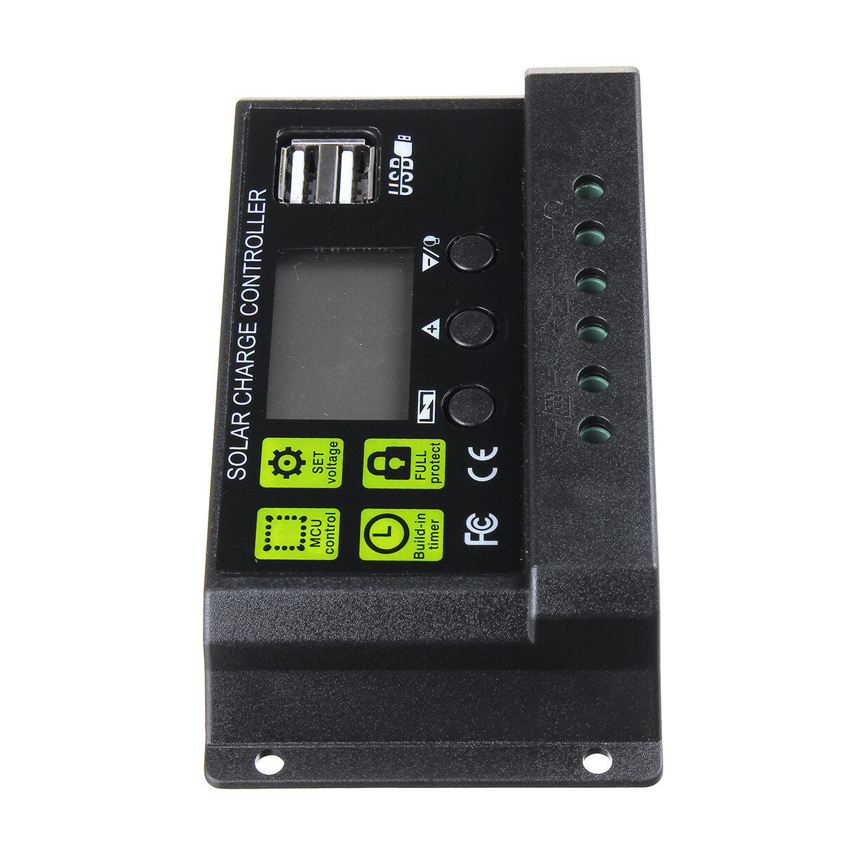 pwm 10a 12v/24v auto zonnepaneel solar laadregelaar batterij oplaadadapter lcd usb
