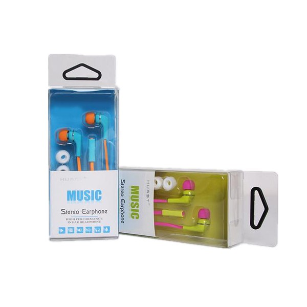 huast-37 kleurrijke zware bas hoofdtelefoon met mic in-oortelefoon voor iphone samsung xiaomi