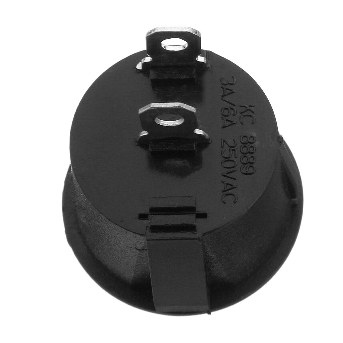 2 pin 3a / 250vac 6a / 125vac spst on-off ronde tuimelschakelaar zwart wit