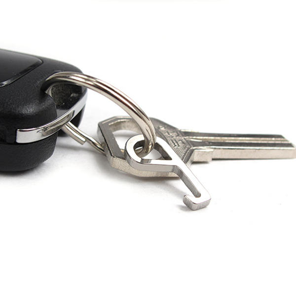 mini roestvrij staal haak flesopener edc gadget met sleutelhanger