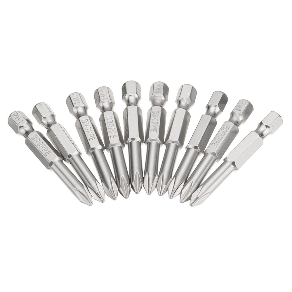 10 stuks ph1 1/4 inch hex shank 50mm magnetische phillips schroevendraaier bits set