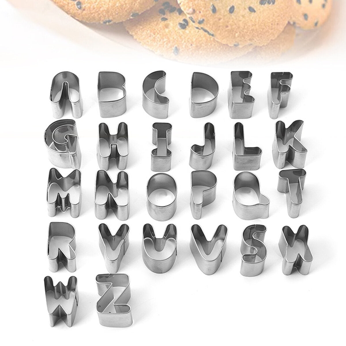 26 stuks dhz alfabet letters cookie biscuit cutters set cakevorm decoreren