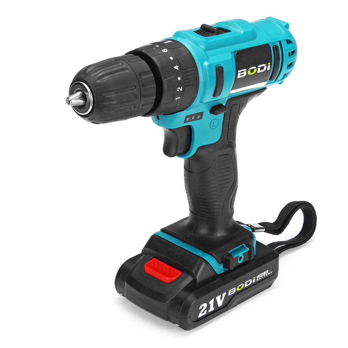 21v 2-speed elektrische draadloze boormachines kit 3/8 schroevendraaier met 1 of 2 batterij