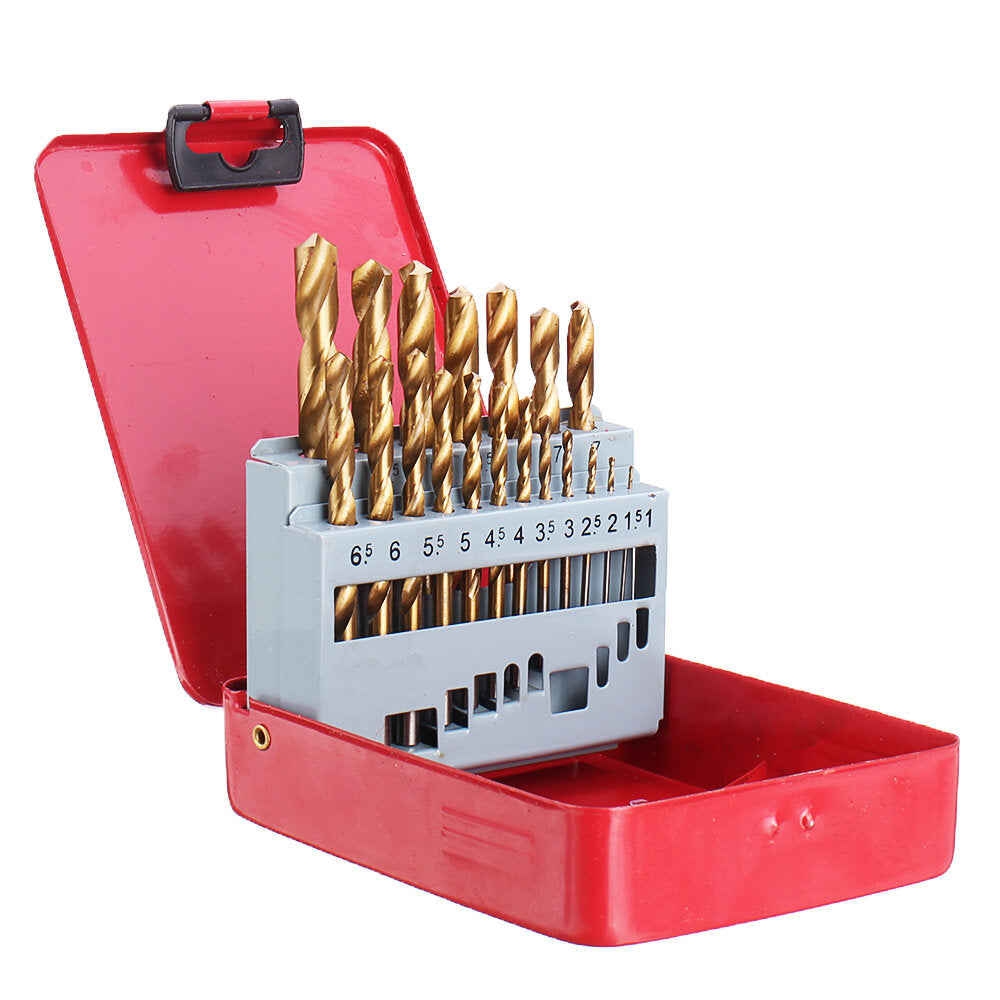 13/19/25 stuks hss-spiraalboorset 1-10 mm titanium gecoate boor voor boren in houtmetaal