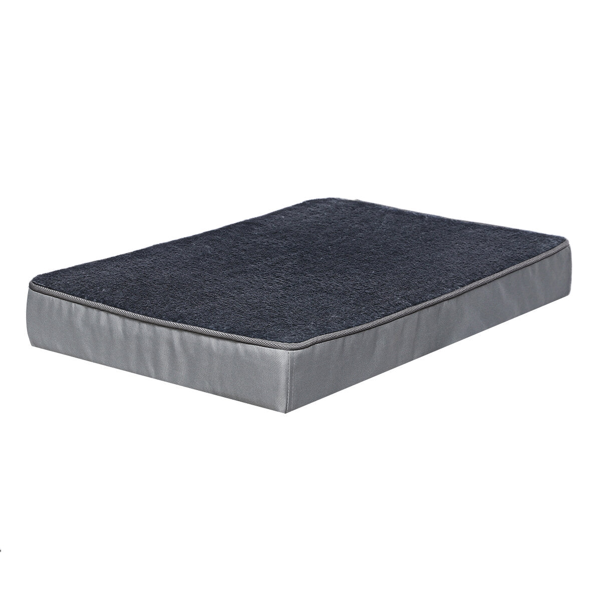 orthopedische hondenmat m 74 * 46 * 7.5 cm. afneembare hondenmand. wasbare antislip honden- en kattenmand. orthopedische hondenmat. grijze met schuim gevulde hondenspeelgoedmat