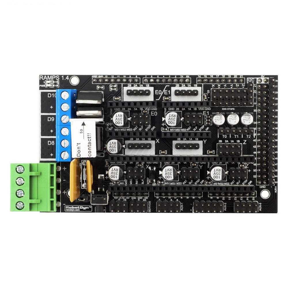 basis op microcontroller mega 2560 control board ramps 1.4 board drv8825 motordriver met kabelset voor reprap 3d-printer