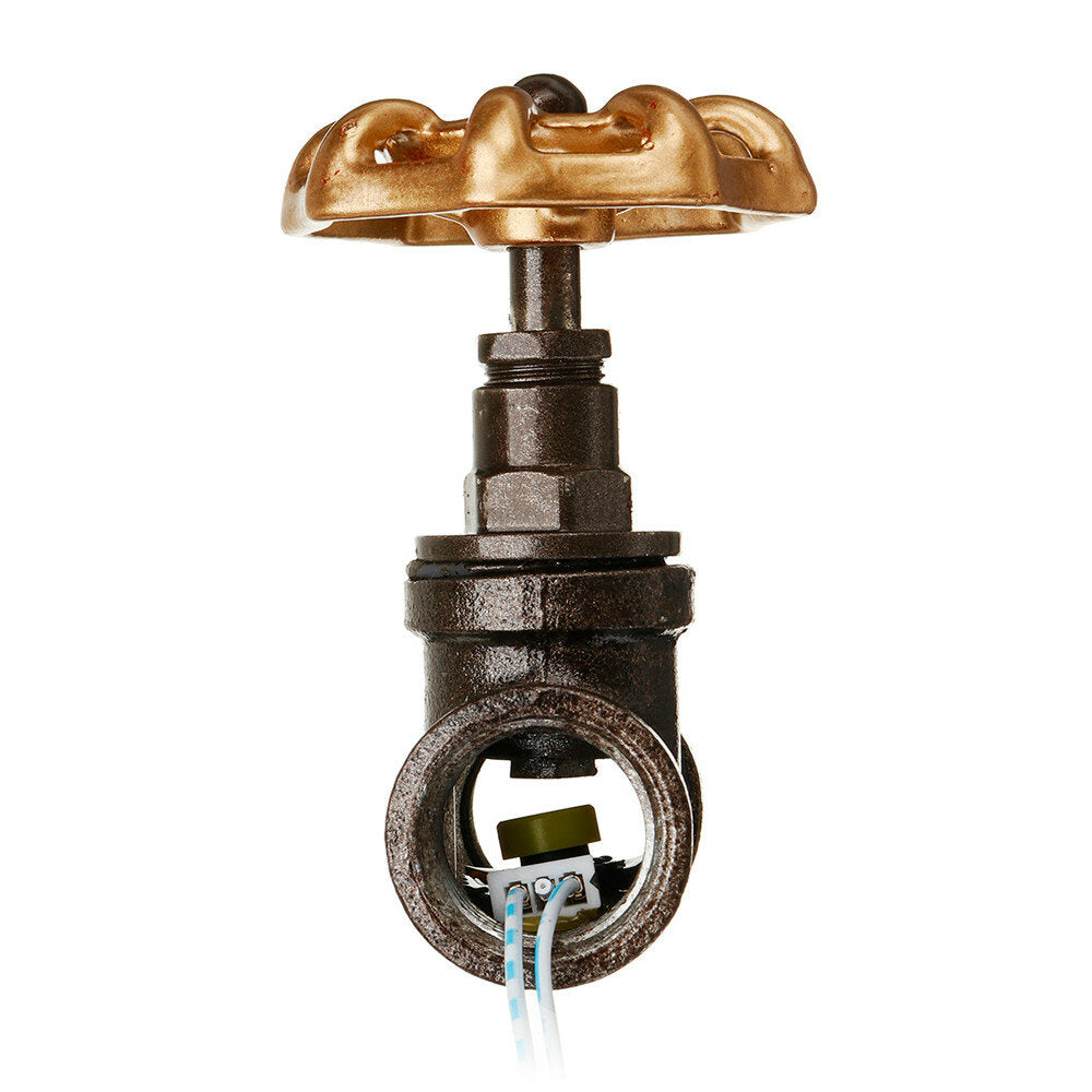 iron vintage steampunk 1/2 inch stop valve light switch met draad