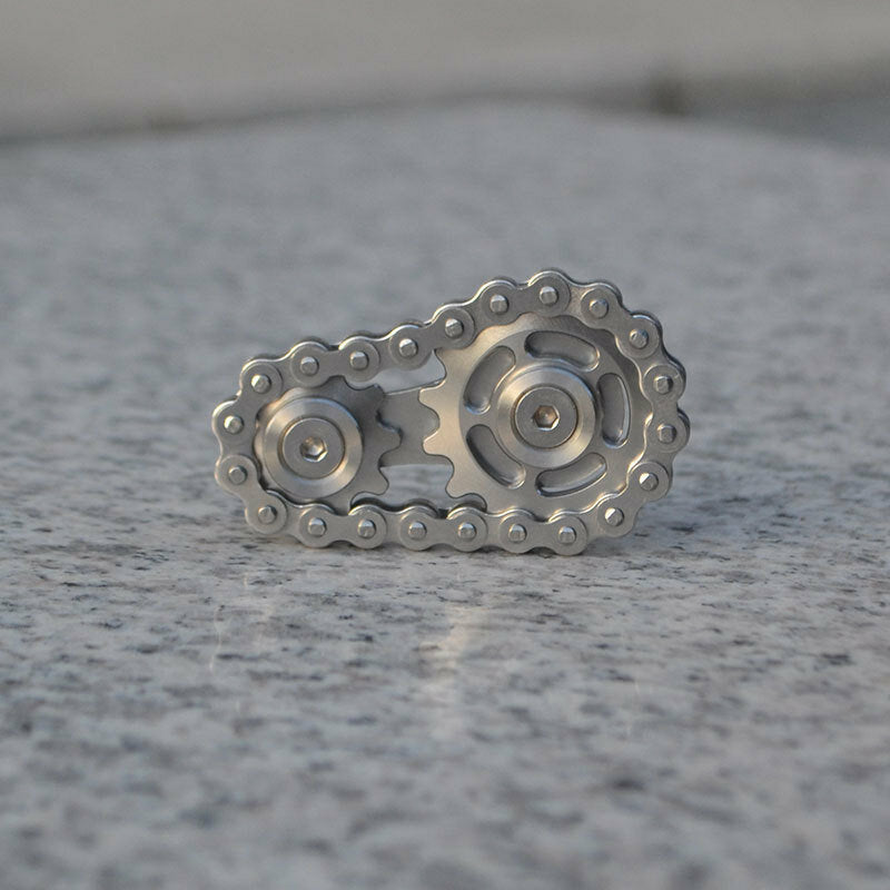 tandwielen vliegwiel fingertip gyro tandwielen kettingen edc metalen speelgoed versnellingsketting gyro drop ship sproket racefiets spinner