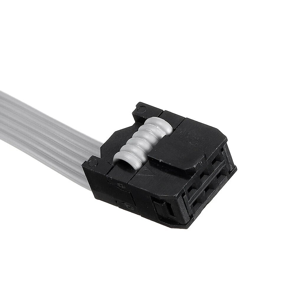 5 stuks 2.54 mm fc-6p idc platte grijze kabel led-scherm aangesloten op jtag downloadkabel