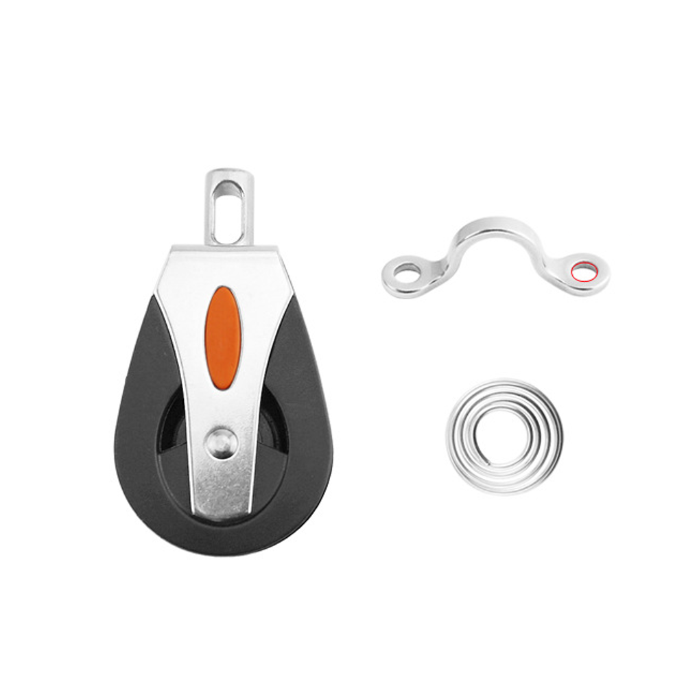 1500lbs load sheave block universal head single pulley swivel sailboat plain bearing rope runner boat pilates accessoires