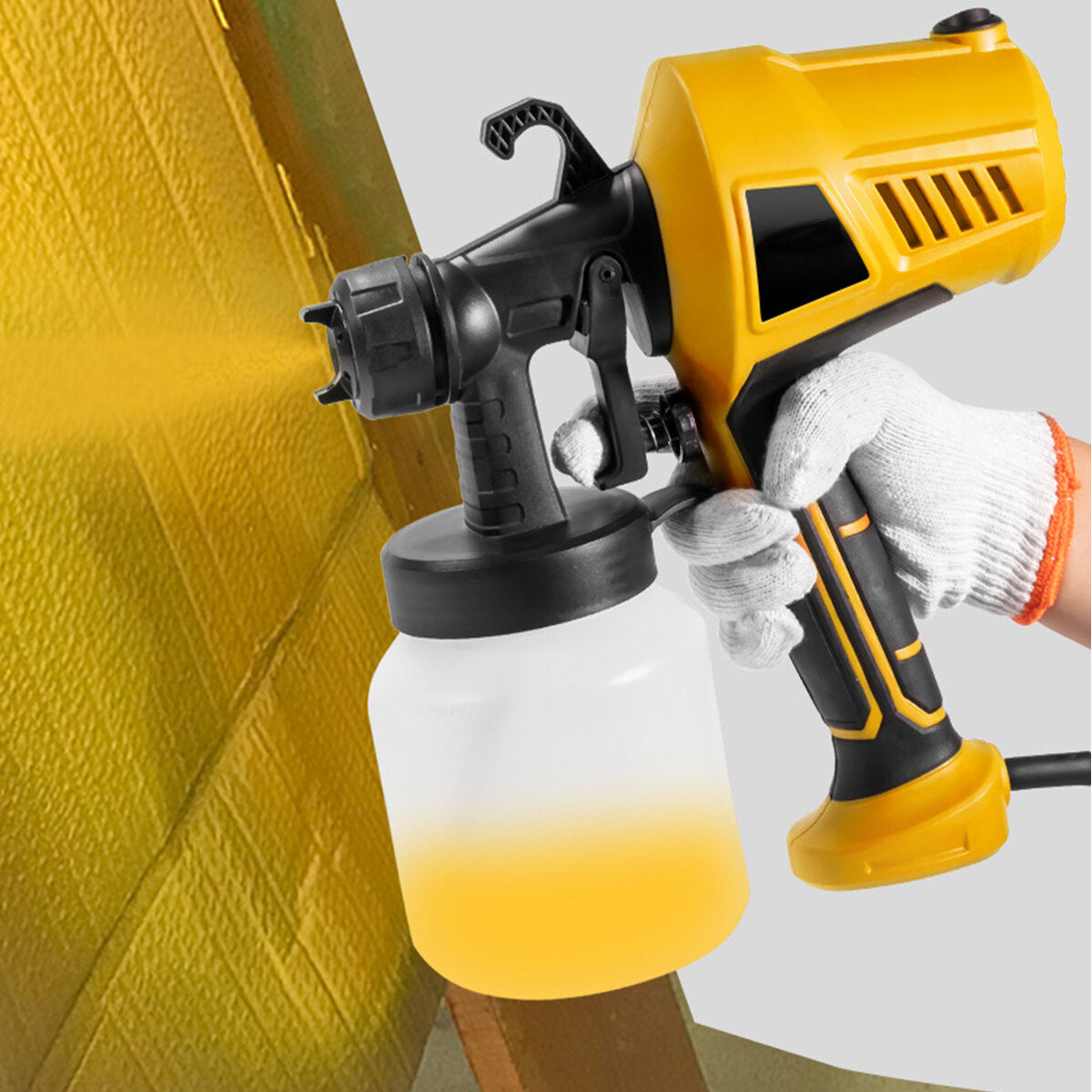 110v 500w 50hz geel plastic draagbaar hoogspannings elektrisch verfspuitpistool