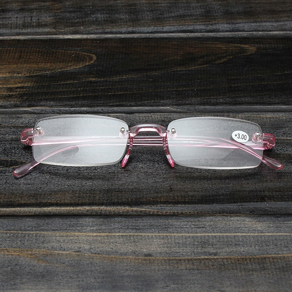 roze rimless licht presbyopische lezenbril vermoeidheid verminder strength 1.0 1.5 2.0 2.5 3.0