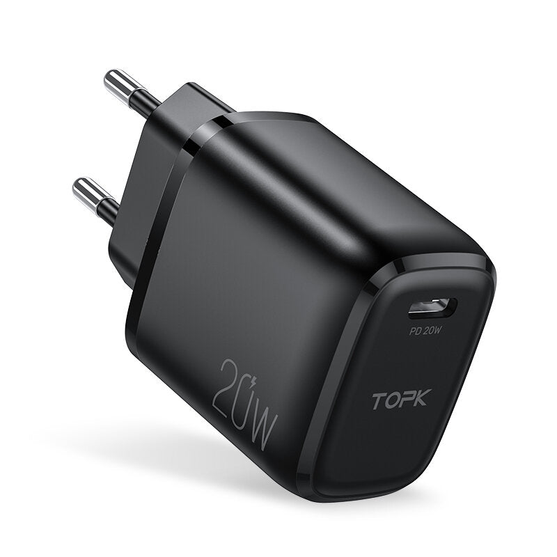topk b110p usb-c pd 20w snellader voor aan de muur voor iphone 12 12 pro max voor samsung galaxy s10+ ulefone 10 5g