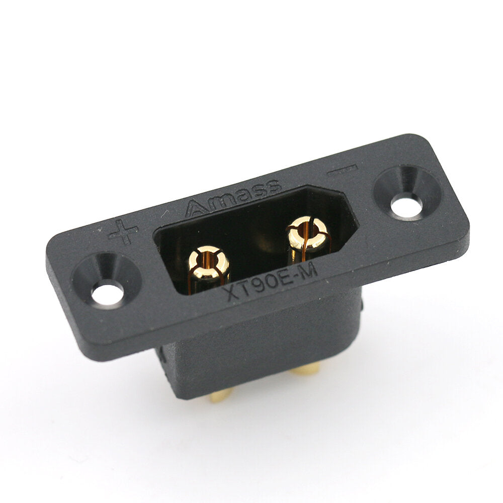 amass xt90e-m messing vergulde batterij plug vaste zwarte xt90e mannelijke connector voor rc elektrische voertuig balans auto