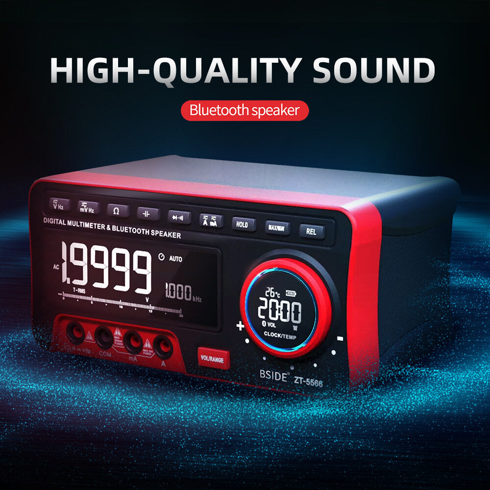 bside zt5566 19999 telt automatisch bereik multifunctionele bluetooth-luidspreker digitale desktop-multimeter