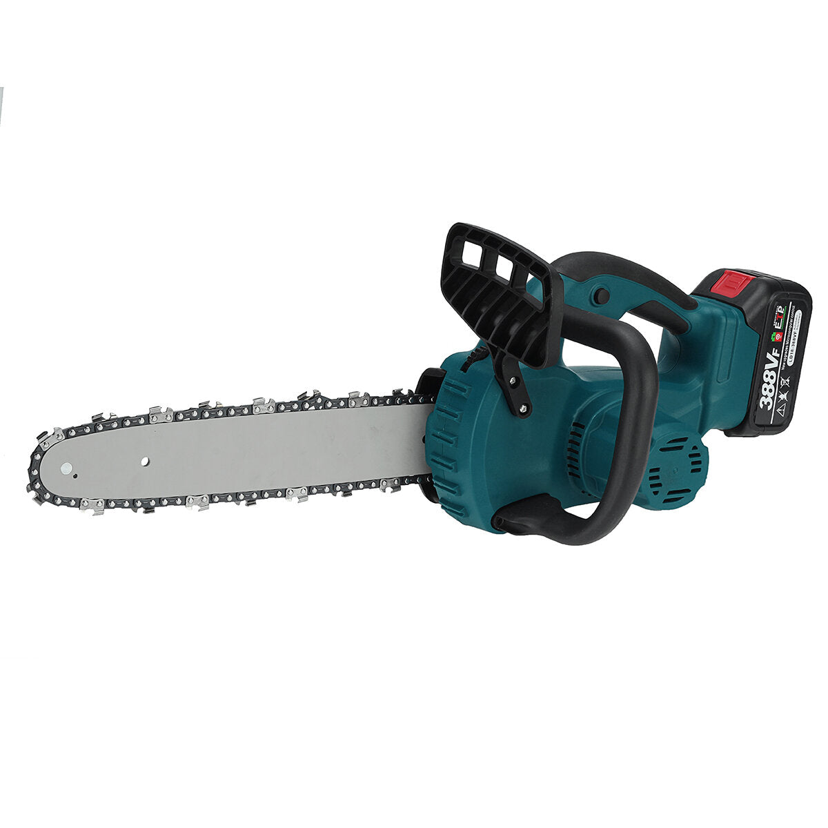 388vf 5000w 10 inch draagbare elektrische kettingzaag snoeien kettingzaag oplaadbare houtbewerking elektrisch gereedschap hout cutter w/1/2 batterij eu plug