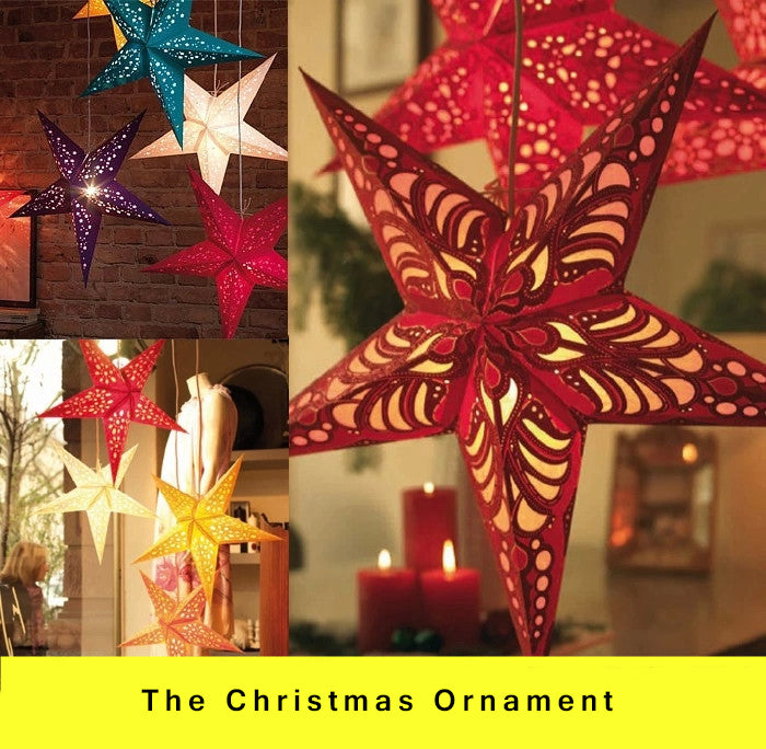 45cm kerst laser papier ster hangende decoratie vouwen handgemaakte 3d pentagram kerst decor