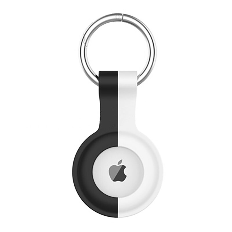 voor apple airtags beschermhoes mouw schokbestendig anti-kras anti-val beschermhoes shell met sleutelhanger