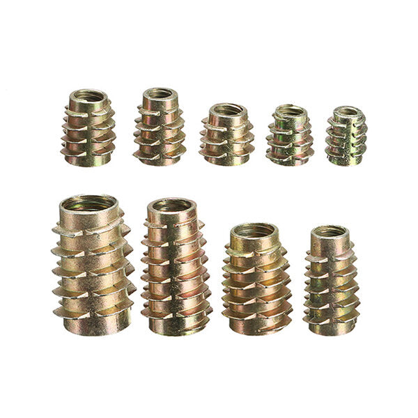 9 maat m4 m5 m6 m8 m10 hex drive schroef in schroefdraad insert voor hout type e