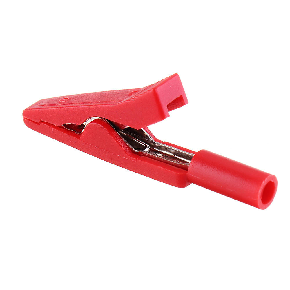eén paar volledig geïsoleerde. volledig koperen krokodilklem met 2 mm jack voor rechte testpen of 2 mm plug multimeteraccessoires