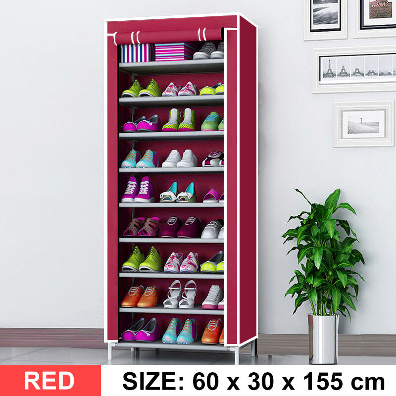 10 tier dhz schoenenrek draagbare opbergkast organizer garderobe stofdicht