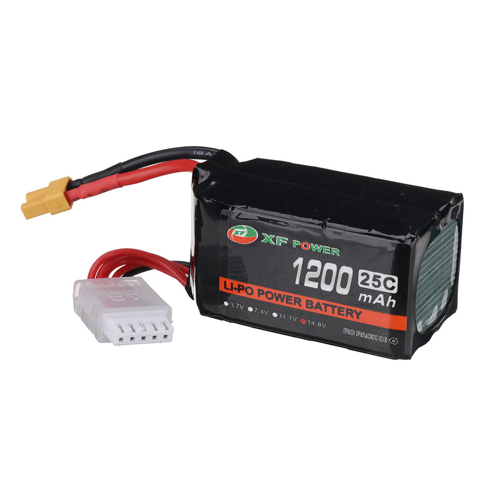 xf power 14.8v 1200mah 25c 4s lipo-batterij xt30 stekker voor rc drone